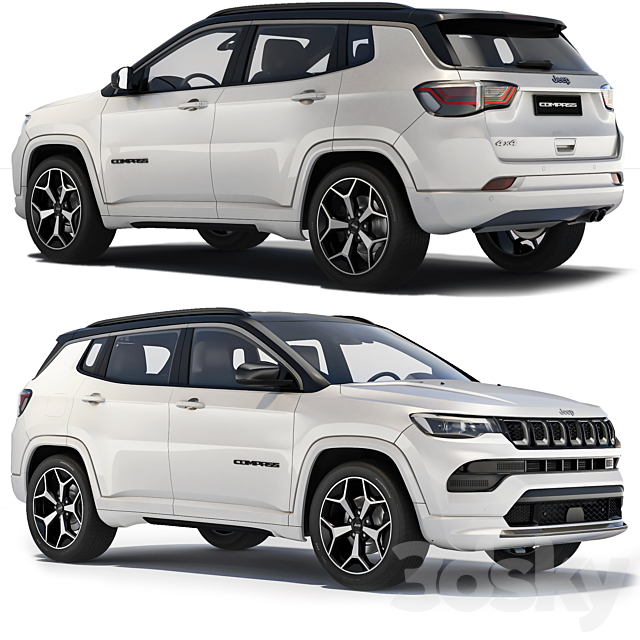 Jeep Compass 2022 3ds Max - thumbnail 2