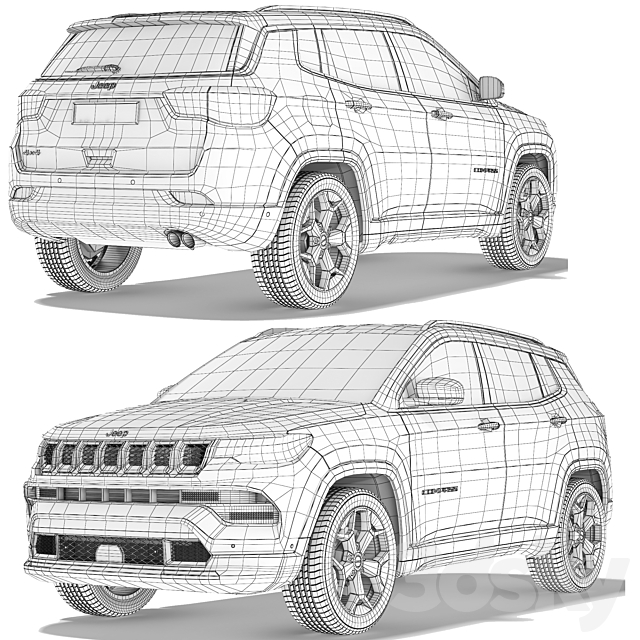 Jeep Compass 2022 3ds Max - thumbnail 3