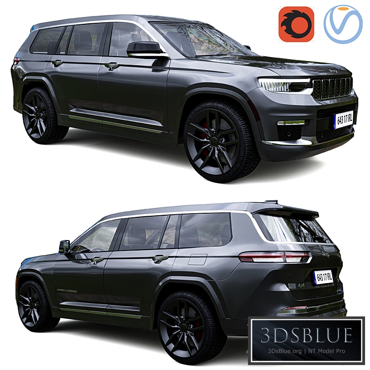 Jeep Grand Cherokee L 2021 3DS Max - thumbnail 3