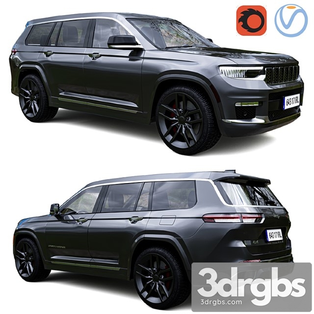 Jeep Grand Cherokee L 2021 3dsmax Download - thumbnail 1