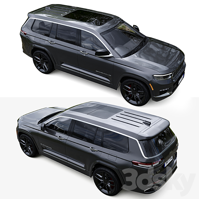 Jeep Grand Cherokee L 2021 3DSMax File - thumbnail 3