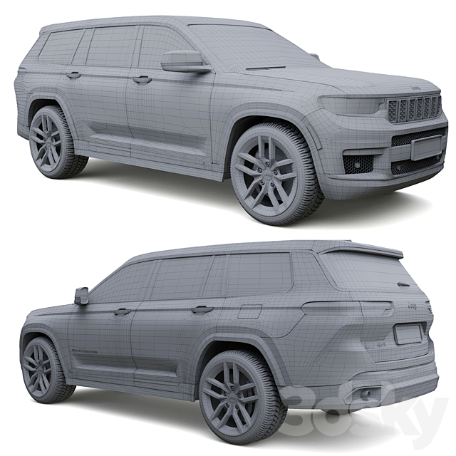 Jeep Grand Cherokee L 2021 3DSMax File - thumbnail 6