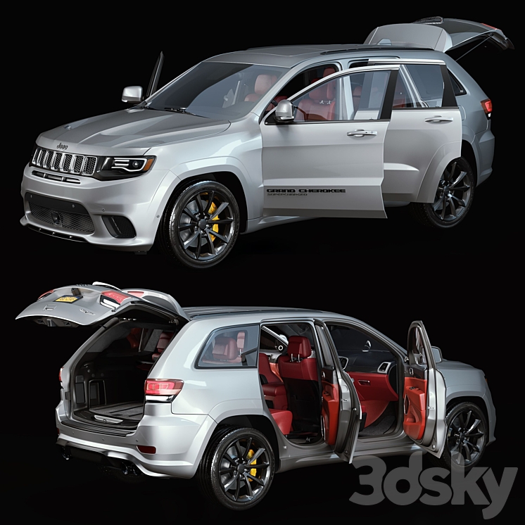 Jeep grand cherokee trackhawk 3DS Max - thumbnail 2