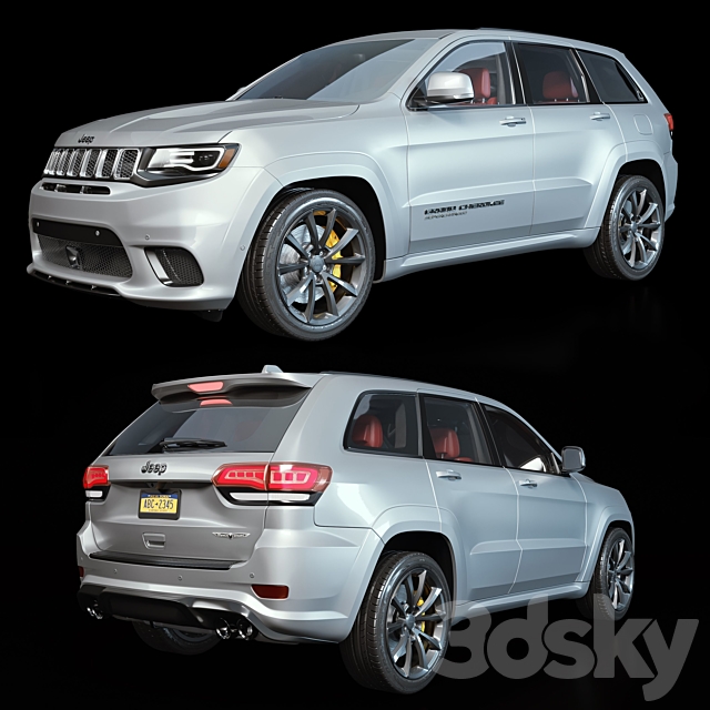 Jeep grand cherokee trackhawk 3DS Max Model - thumbnail 1