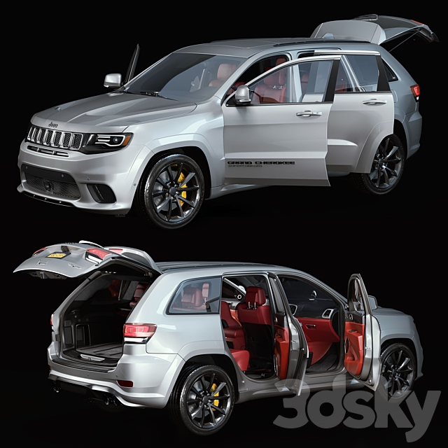 Jeep grand cherokee trackhawk 3DS Max Model - thumbnail 2