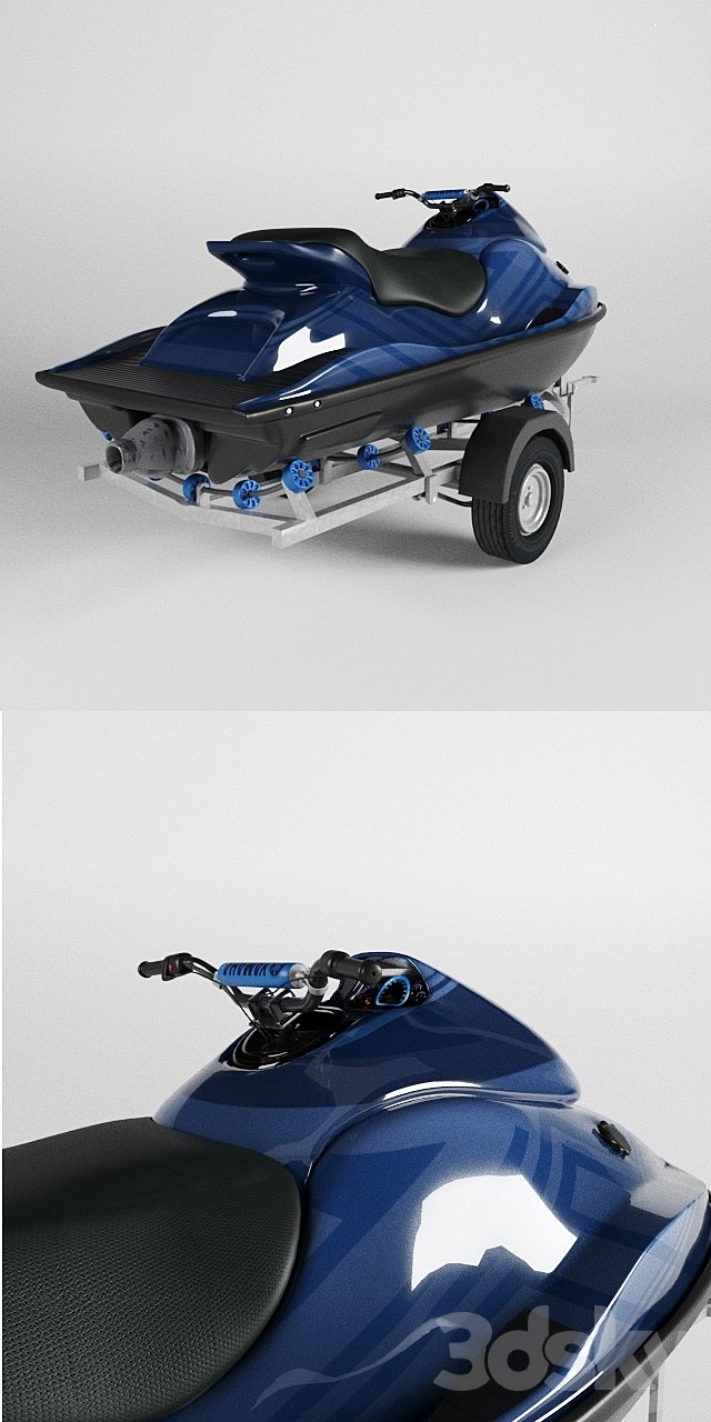 Jet ski 3DS Max Model - thumbnail 2