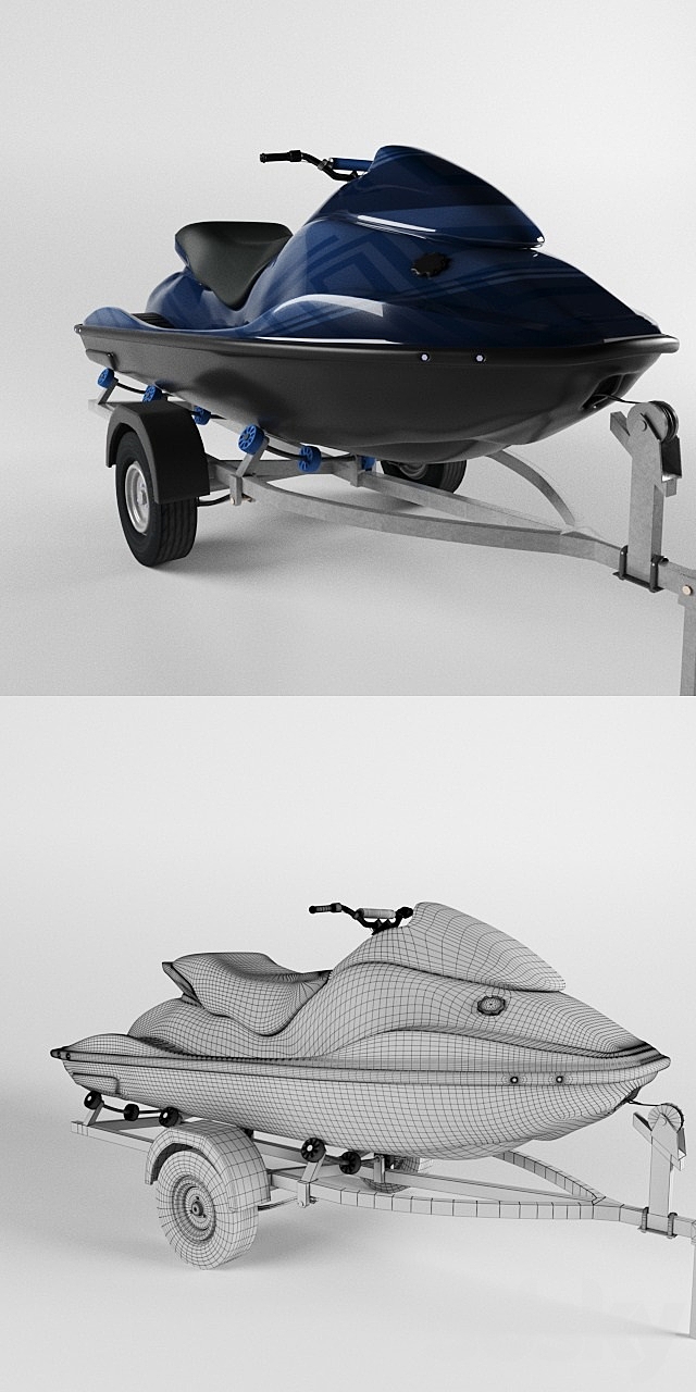 Jet ski 3DS Max Model - thumbnail 3