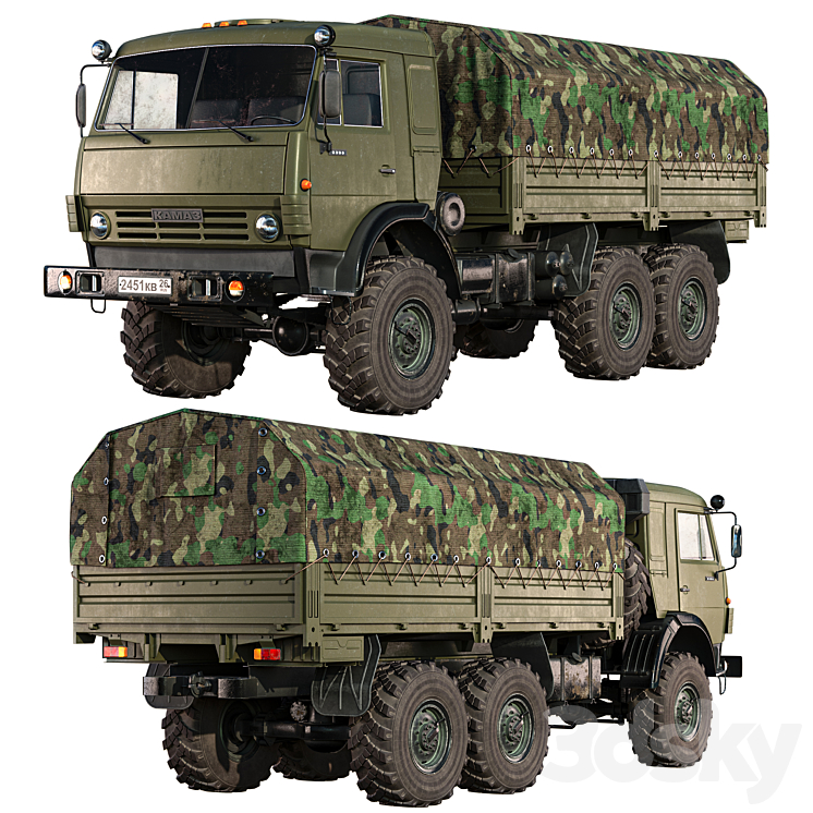 Kamaz 5350 3DS Max - thumbnail 1