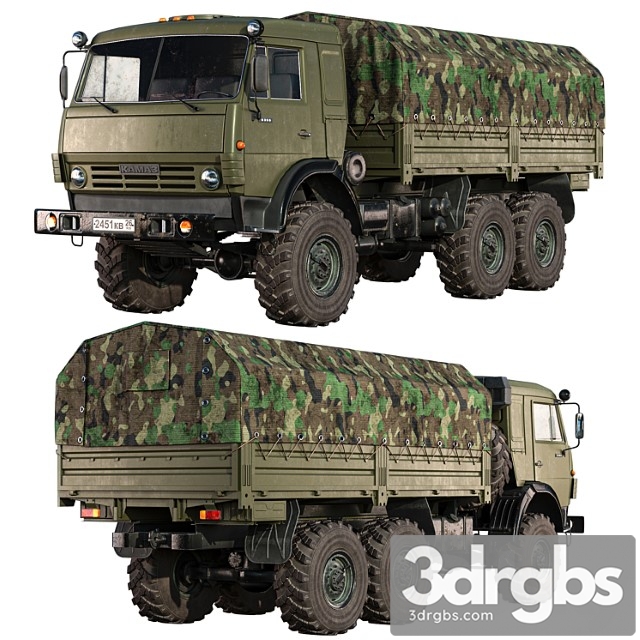 Kamaz 5350 3dsmax Download - thumbnail 1