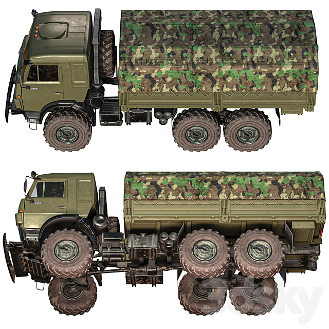 Kamaz 5350 3DSMax File - thumbnail 3