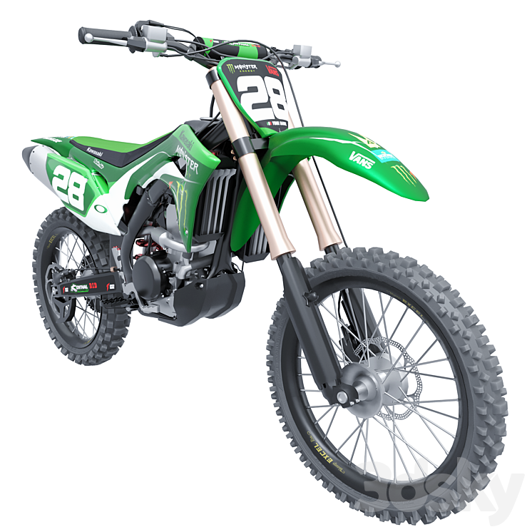 Kawasaki motorcycle 3DS Max Model - thumbnail 1