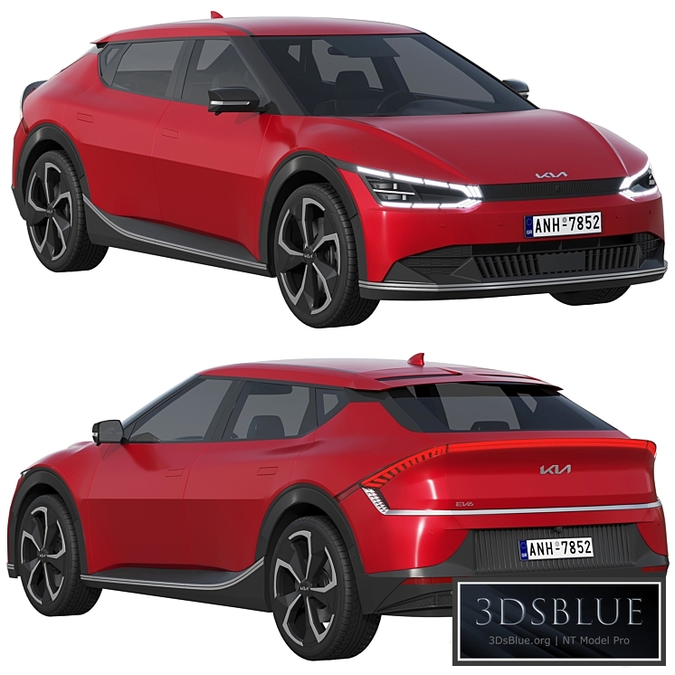 Kia EV6 AIR 2022 3DS Max - thumbnail 3