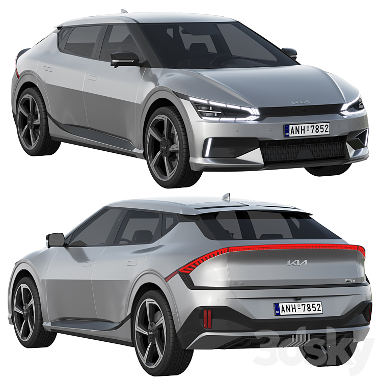 Kia EV6 GT 2022 3DS Max Model - thumbnail 1