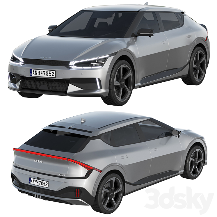 Kia EV6 GT 2022 3DS Max Model - thumbnail 2