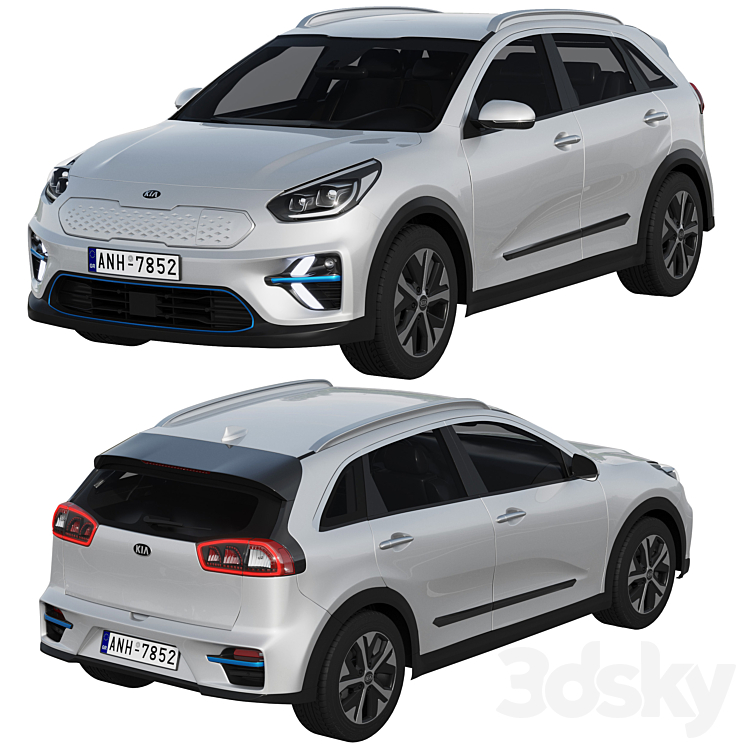 Kia Niro EV 3DS Max Model - thumbnail 2