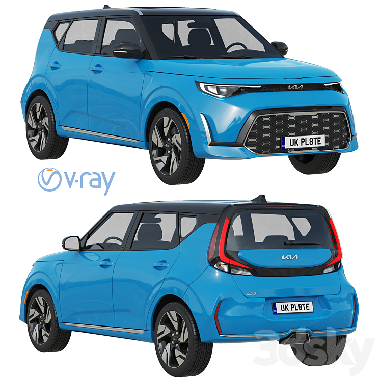 KIA SOUL 2023 3DS Max - thumbnail 1