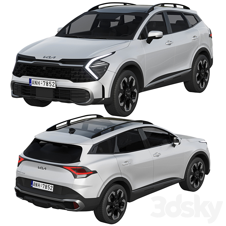 KIA Sportage 2022 3DS Max Model - thumbnail 2