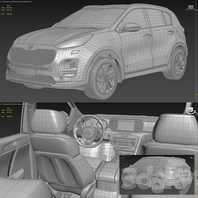 Kia sportage 3DSMax File - thumbnail 5