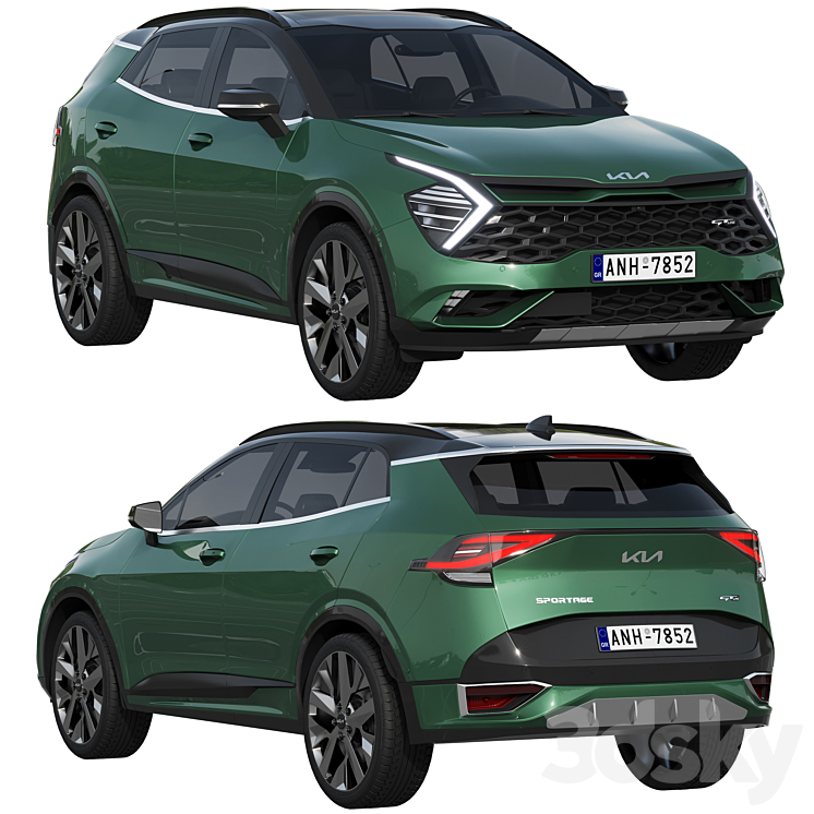 Kia Sportage GT Line 2022 3DS Max Model - thumbnail 1