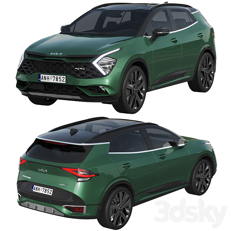 Kia Sportage GT Line 2022 3DS Max Model - thumbnail 2