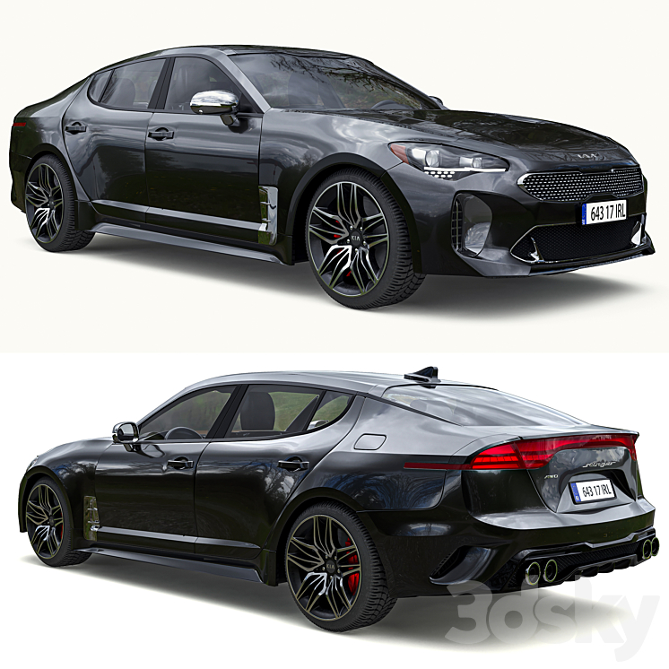 Kia stinger 2021 3DS Max - thumbnail 1