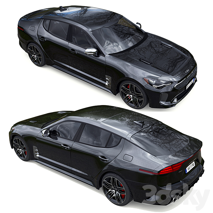 Kia stinger 2021 3DS Max - thumbnail 2