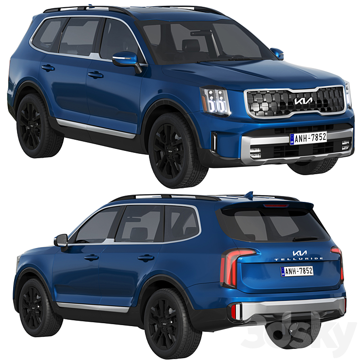 Kia Telluride 2023 3DS Max Model - thumbnail 1