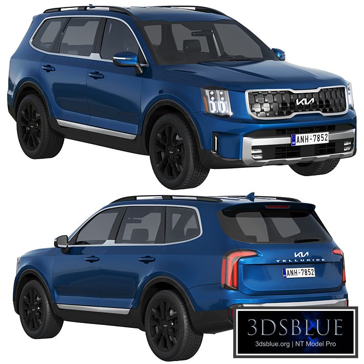 Kia Telluride 2023 3DS Max - thumbnail 3