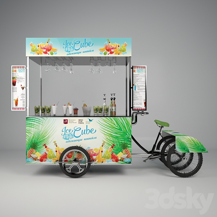 Kiosk on wheels 3DS Max - thumbnail 1