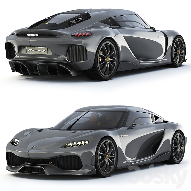 Koenigsegg Gemera 2021 3DS Max Model - thumbnail 1