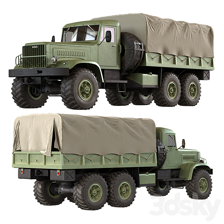 KrAZ-214 3DS Max - thumbnail 1