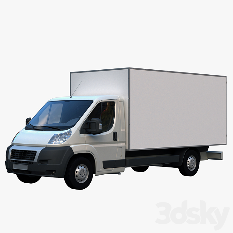 L4H1 truck isothermal van 3DS Max - thumbnail 1