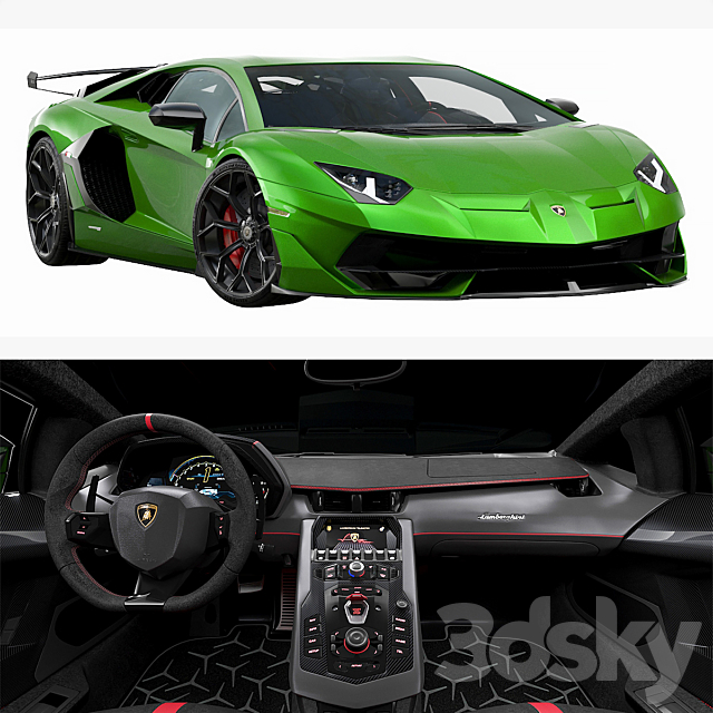 Lamborghini Aventador SVJ 3DSMax File - thumbnail 1