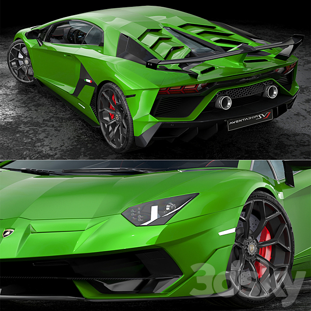 Lamborghini Aventador SVJ 3DSMax File - thumbnail 2