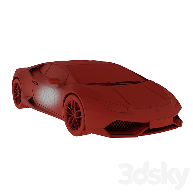 Lamborghini huracan 3DS Max Model - thumbnail 2