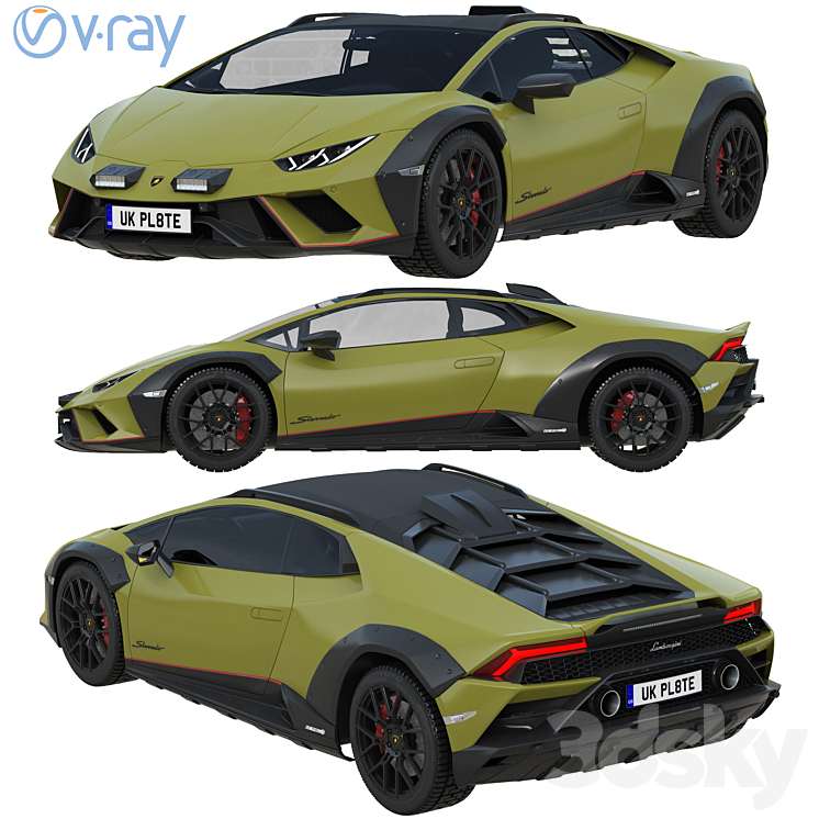 Lamborghini Huracan Sterrato 3DS Max Model - thumbnail 2