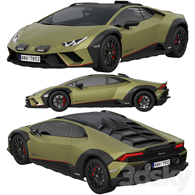 Lamborghini Huracan Sterrato 3DS Max Model - thumbnail 2