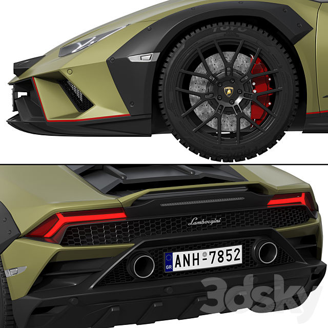 Lamborghini Huracan Sterrato 3DS Max Model - thumbnail 4