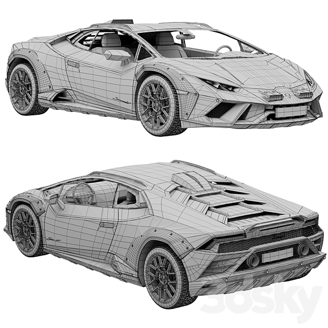 Lamborghini Huracan Sterrato 3DS Max Model - thumbnail 5