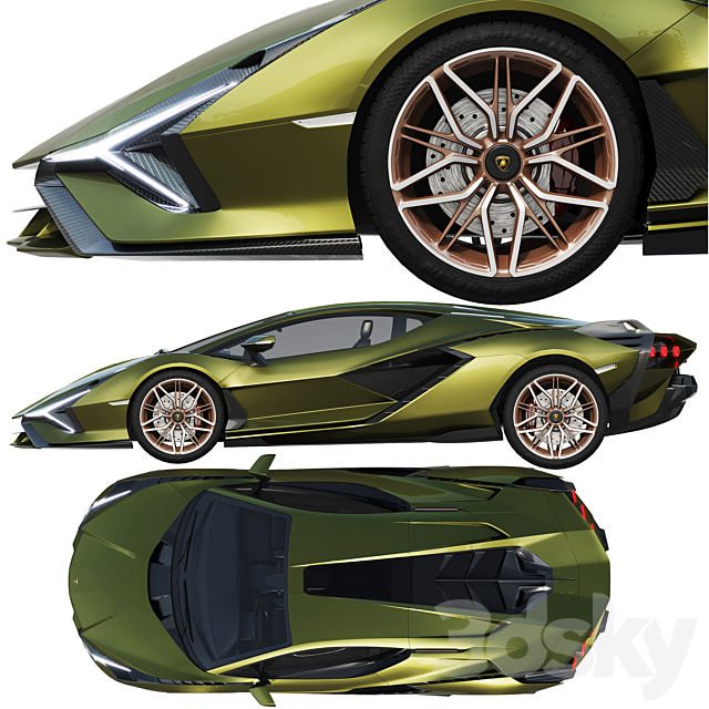 Lamborghini Sian 3DS Max Model - thumbnail 3