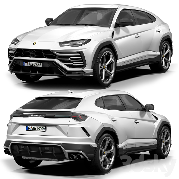 Lamborghini Urus 3DS Max Model - thumbnail 1