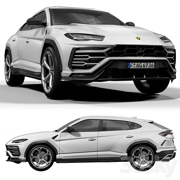 Lamborghini Urus 3DS Max Model - thumbnail 2