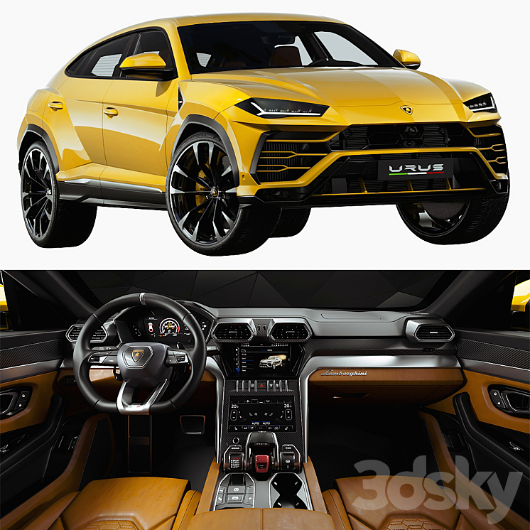 Lamborghini Urus 3DS Max - thumbnail 1