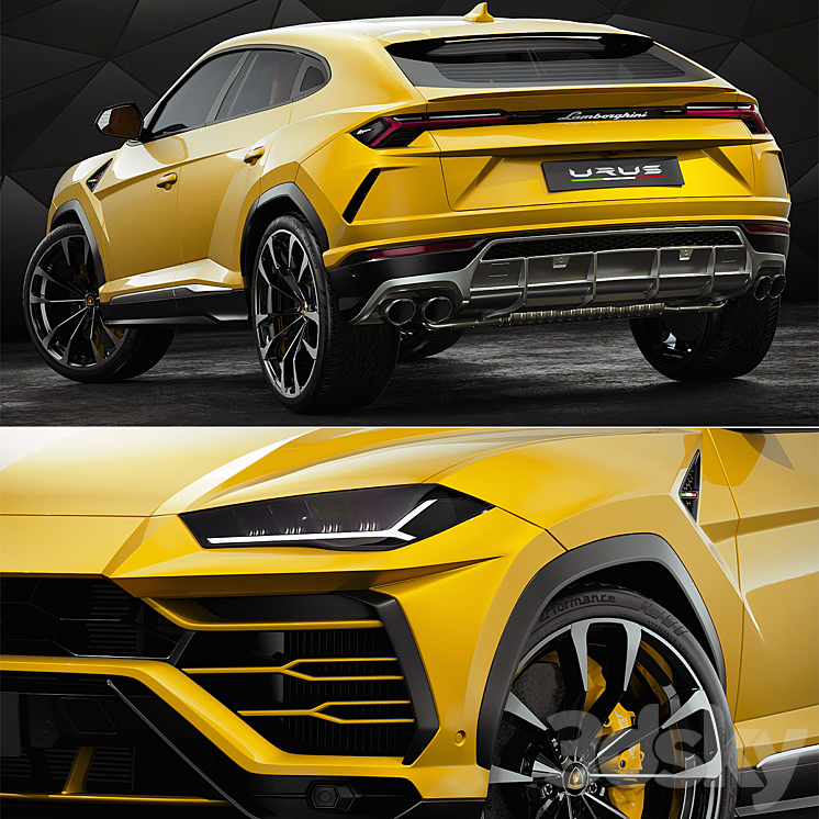 Lamborghini Urus 3DS Max - thumbnail 2