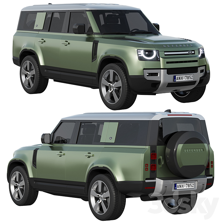 Land Rover Defender 130 2023 3DS Max Model - 3ds Max Files