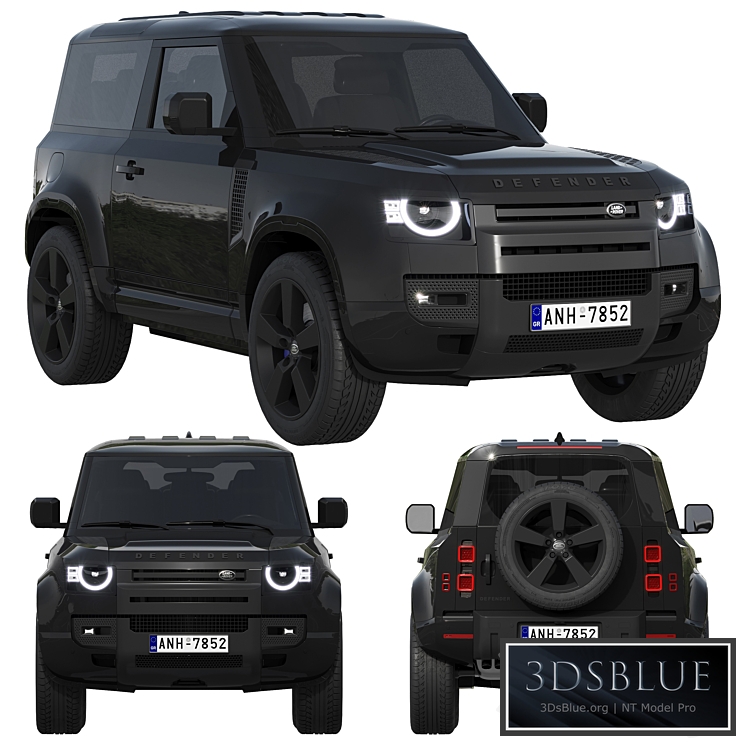 Land Rover Defender 90 V8 2022 3DS Max - thumbnail 3