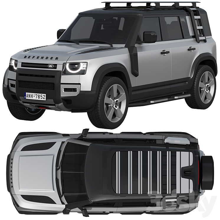 Land Rover Defender EXPLORER PACK 3DS Max Model - thumbnail 2