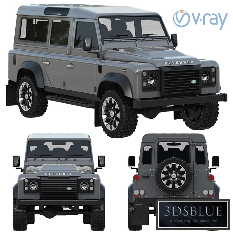 Land Rover Defender Works V8 4-door 2018 3DS Max - thumbnail 3