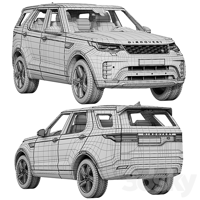 Land Rover Discovery R-dynamic 2021 3DS Max Model - thumbnail 6