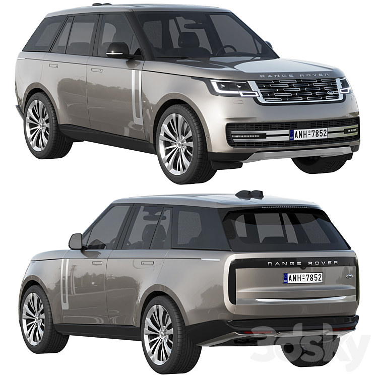 Land Rover Range Rover 2022 3DS Max Model - thumbnail 1